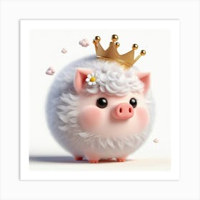 Pig In A Crown 10 Art Print