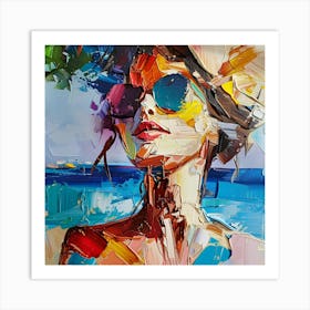 Woman With Sunglasses Art Print