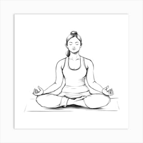 Meditating Woman 1 Art Print