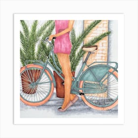 Riding A Bike. 1 Art Print