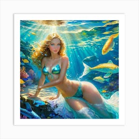 Mermaid iuh Art Print