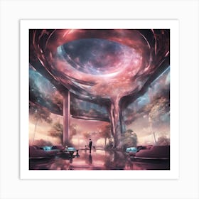 Futuristic Living Room Art Print