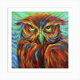 Colorful Owl Art Print