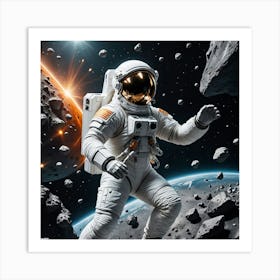 Asteroids and Planets: A Celestial Exploration Art Print