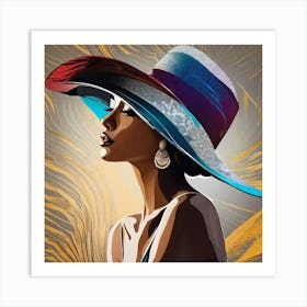 Woman In A Hat 34 Art Print