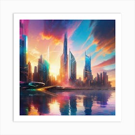 Futuristic Cityscape 77 Art Print