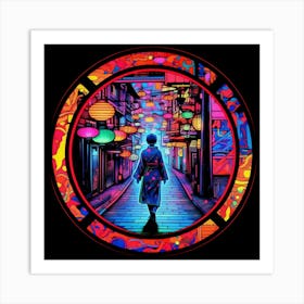 Asian Street Scene 1 Art Print