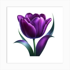 Purple Tulip 2 Art Print