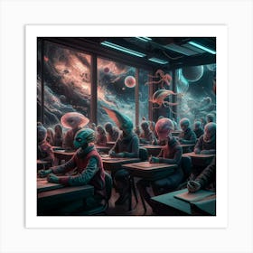 Aliens In The Classroom Art Print