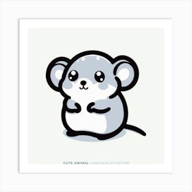 Cute Animal Vector Illustration Art Print