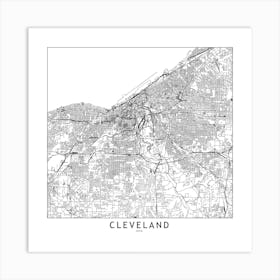 Cleveland Map Art Print