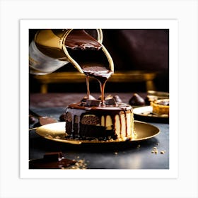 Chocolate Pouring Art Print