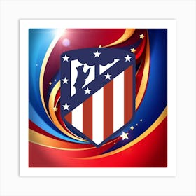 Atlético de Madrid Logo Wall Art 5 Art Print