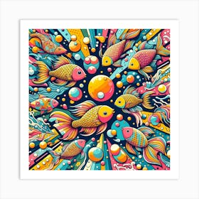 Psychedelic Fish Art Print