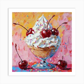 Ice Cream Sundae Art 1 Art Print