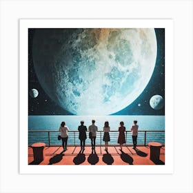 Moon And The Stars 28 Art Print