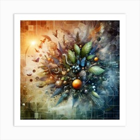 Abstract Wall Art Organic Fusion 4 Art Print