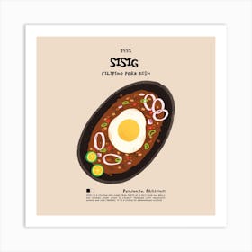 Sisig Square Art Print