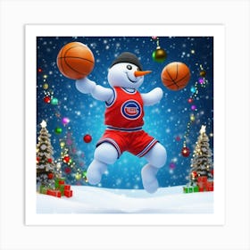 Holiday Hoops Art Print