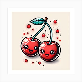 Cherry Kawaii 3 Art Print