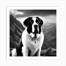 Bernard Mountain Dog Art Print