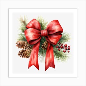 Christmas Bow 3 Art Print