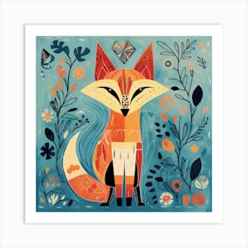 Fox In The Forest 1 Art Print