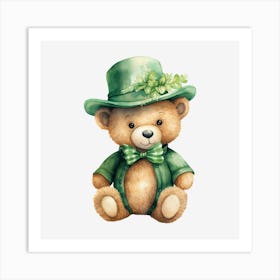 St Patrick'S Day Teddy Bear 10 Art Print