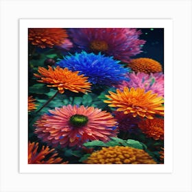 Colorful Flowers 1 Art Print