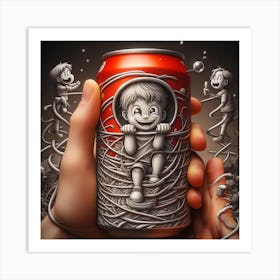 Child In A Can Art Print