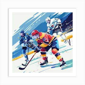 A Ice Hockey Match Vector Design Illustration 1718701057 4 Art Print