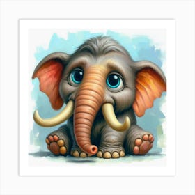 Cute Elephant Art Print