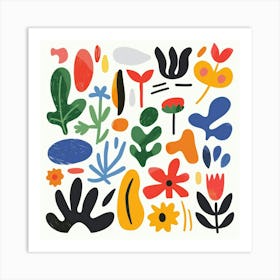 Set Of Flowers Art Print