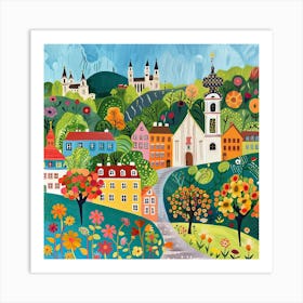 Kids Travel Illustration Vienna 1 Art Print