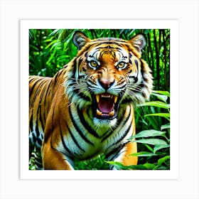 Tiger In The Jungle 2 Art Print