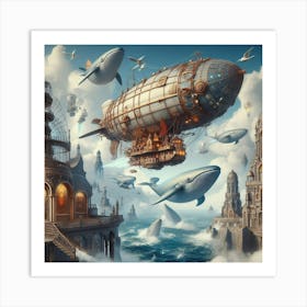 Steampunk City Art Print