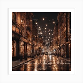 Wet Street Art Print