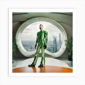 Green Man In A Suit Art Print