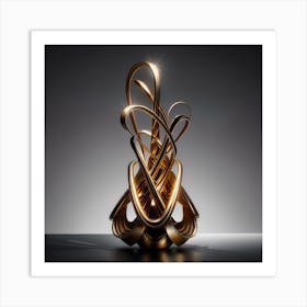 Golden Vase Art Print