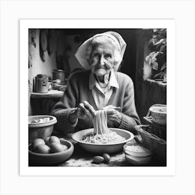 NONNA Making Pasta Art Print