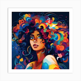 Afro Girl 25 Art Print