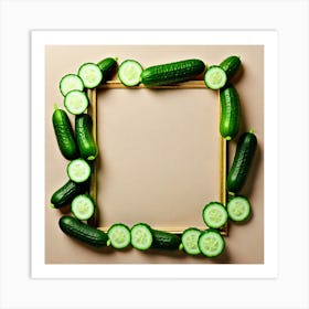 Cucumbers In A Frame 9 Art Print