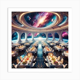 Galaxy Dining Hall Art Print