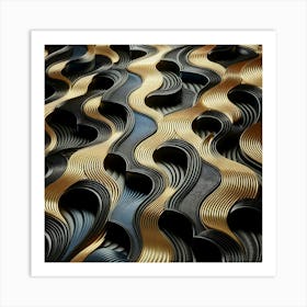 Abstract Wavy Pattern Art Print