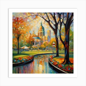 Autumn In The Park Art Print