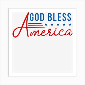 Trending God Bless America Usa Flag 4th Of July Tp Art Print