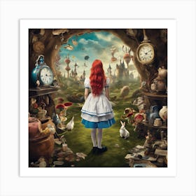 Chronicles of Wonderland: A Glimpse Through the Portal Series 1 Art Print