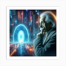 Albert Einstein 9 Art Print