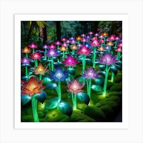 Lotus Flower Garden Art Print