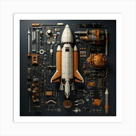 Exploding A Rocket Art Print